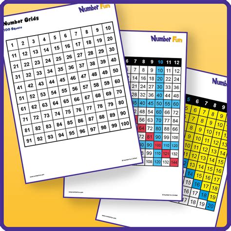 Number Grids And 100 Squares Download Number Fun