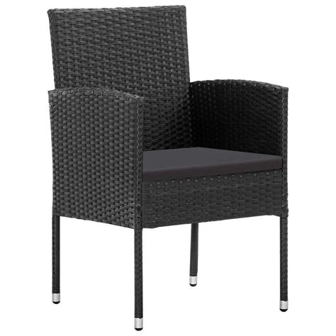 Ensemble Ã dÃner de jardin et coussins 7pcs Noir RÃsine tressÃe eBay