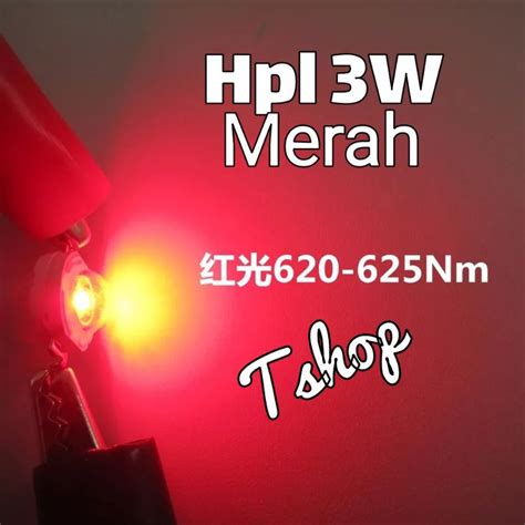 Jual Led Hpl 3W Red Merah 620 NM Deep Red 660 NM Shopee Indonesia