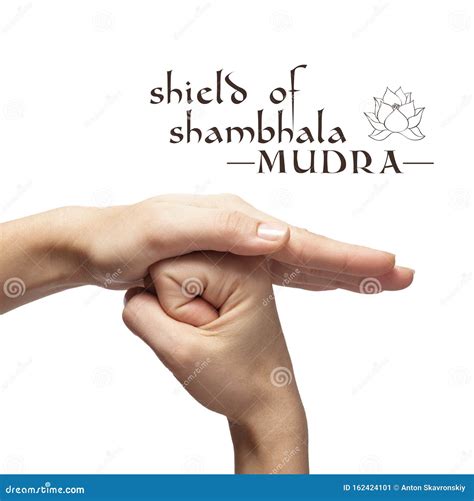 Schild Der Shambhala Mudra Auf Weiß Stockbild Bild von element