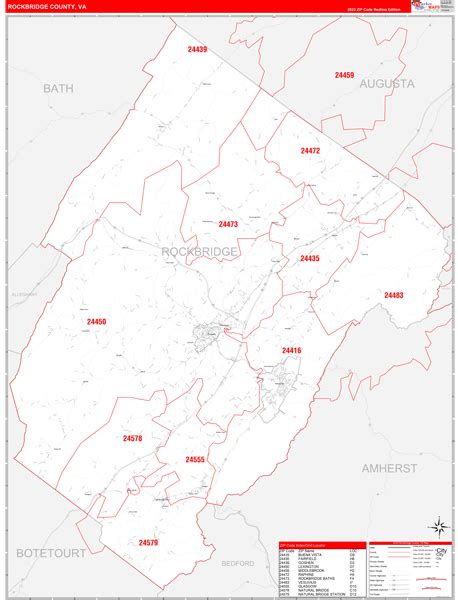 Wall Maps Of Rockbridge County Virginia