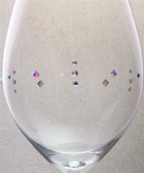 Swarovski Crystals In A Squares And Circles Design On A German Crystal