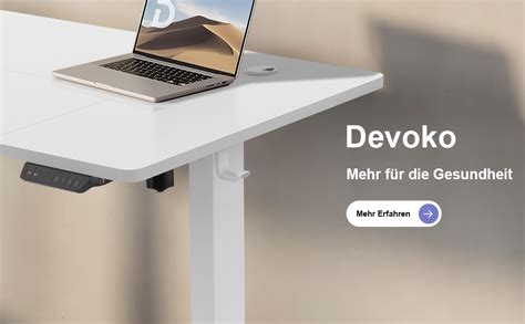 Devoko Schreibtisch H Henverstellbar Elektrisch X Cm Mit Usb A