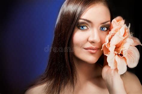 Beautiful Brunette With Gorgeous Hair Stock Image Image Of Complexion Elegance 27887975