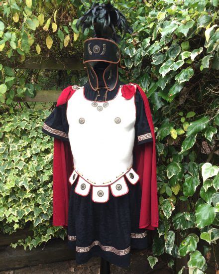 Masquerade Mens White Leather Roman Centurion Costume For Hire. Gladiators