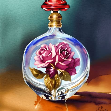 KISS Perfume Bottle Painting · Creative Fabrica