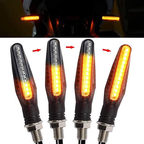 2 1pçs LED Luz De Sinais De Giro De Motocicleta 12 SMD Pisca Traseira