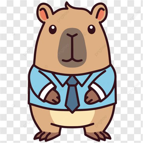 รูปการ์ตูนคาปิบาร่ากับสูทสีน้ำเงิน เวกเตอร์ Png Capybara การ์ตูน
