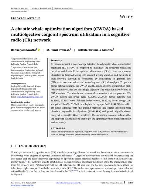 A Chaotic Whale Optimization Algorithm Cwoa Based Multiobjective