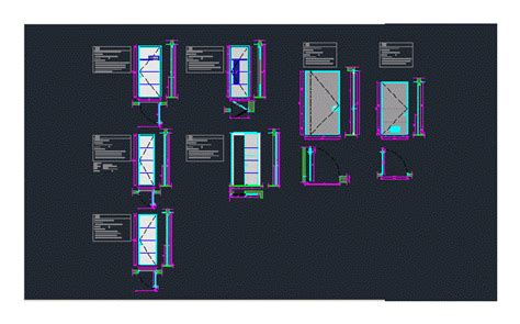 Portas Detalhadas Em Autocad Biblioteca Cad