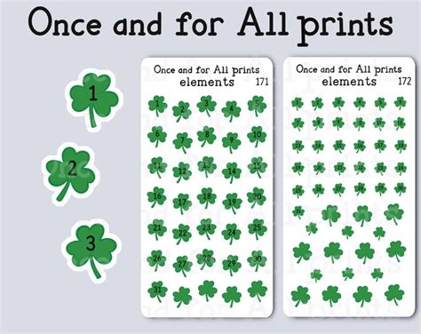 Leprechaun Hats Date Covers Planner Stickers St Patricks Day Stickers Number Planner Stickers