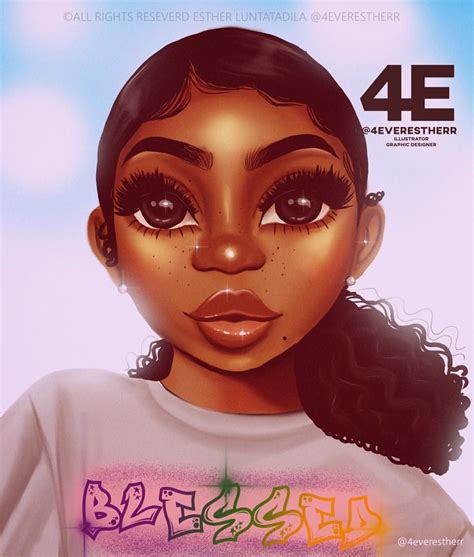 Pin On Melanin Drawings ️