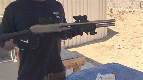 My Double Barrel Slam Fire Shotgun At The Range Youtube