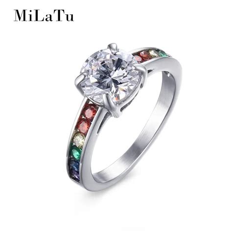 Buy Milatu Lesbian And Gay Pride Rings Rainbow Jewelry