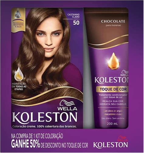 Koleston Kit Tinta De Cabelo Castanho Claro E Tratamento