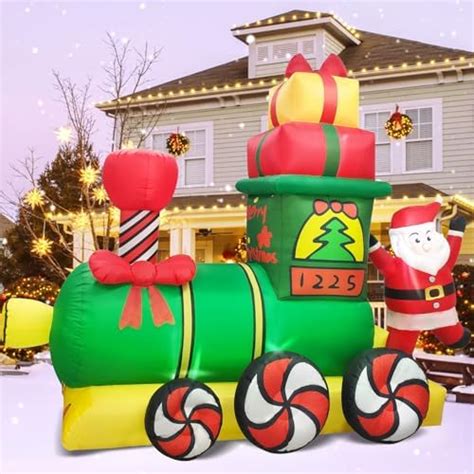 Amazon Homcom Giant Ft Christmas Inflatables Outdoor Decorations