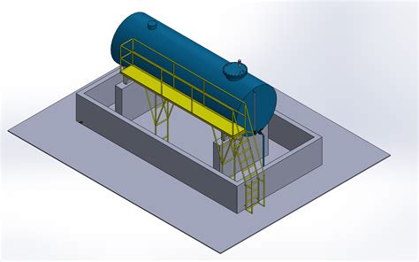 燃烧罐 SOLIDWORKS 2021 模型图纸下载 懒石网