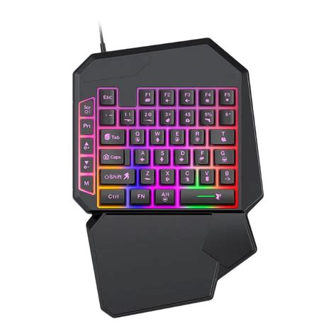 Inova Teclado Gamer Single Hand Profissional Uma Mão Led RGB Shopee