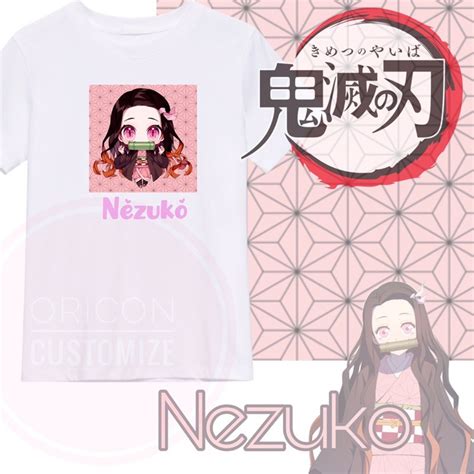 Chibi Nezuko Tshirt Summer Cotton Fashion Loose Shirt Kimetsu No Yaiba