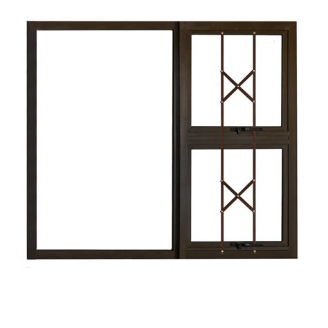 Window Frame Aluminium 28 Ptt1512 Bronze And Burglar Bar Clear Left