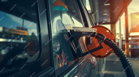 Premium Photo Refilling Fuel View From Inside Of Gas Tank Of A Car