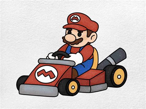 how to draw a mario kart