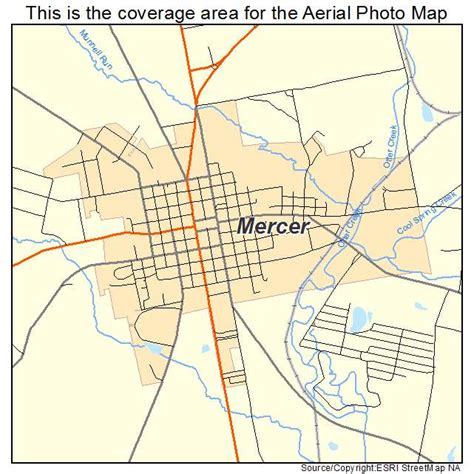 Aerial Photography Map of Mercer, PA Pennsylvania