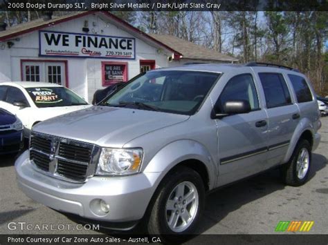 Bright Silver Metallic 2008 Dodge Durango Slt Darklight Slate Gray