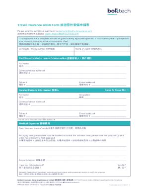 Fillable Online Travel Insurance Claims Centersubmit Claim Online Fax