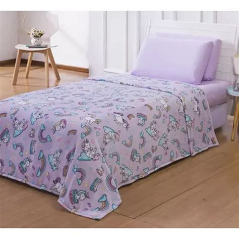 Manta Soft Cobertor Meninas Roxo Unic Rnio Suave Flannel Parcelamento