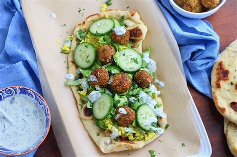 Falafel Naan Wraps With Golden Rice Island Bakes