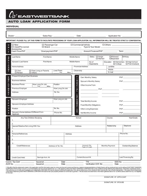 Auto Loan Application Form Pdf Fill Out Sign Online DocHub