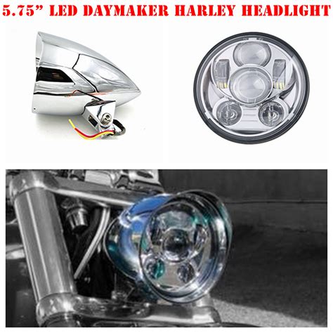 Chrome Led Daymaker Headlight Harley Softail Fxstd Deuce Fxcwc