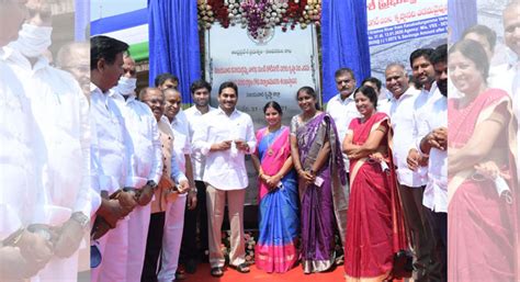 Andhra Cm Jagan Lays Foundation Stone For Km Wall Telangana Today