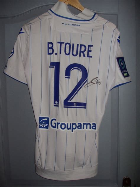 Auxerre Home Football Shirt Sponsored By Louault