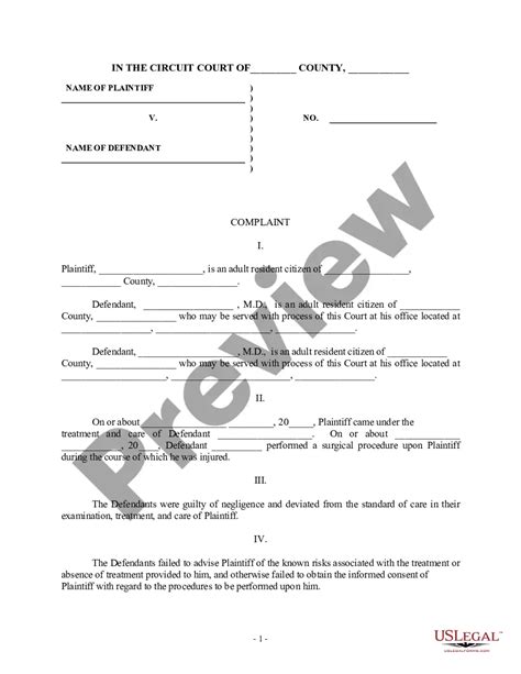 Malpractice Lawsuit Examples Us Legal Forms