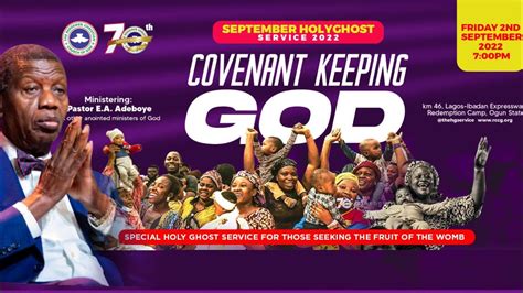 Rccg September 2022 Holy Ghost Service Youtube