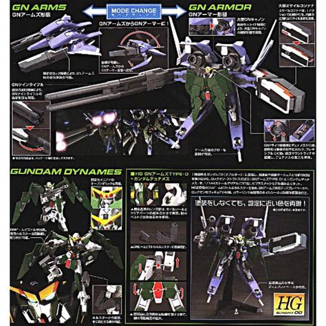 HG 1 144 GN Arms Type D Gundam Dynames Bandai Gundam Models Kits