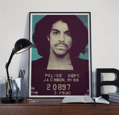 Prince Celebrity Mugshot Pop Art Print Vintage Retro Etsy