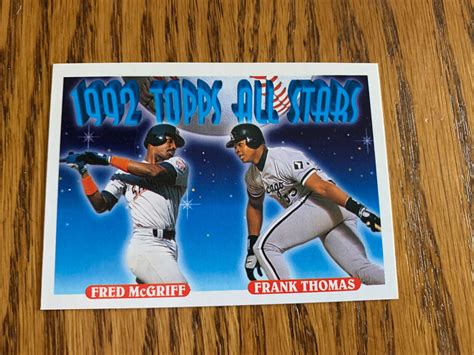 1993 Topps Baseball 401 Frank Thomas Fred McGriff All Star EBay