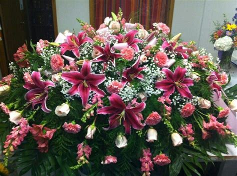 Pink Flower Arrangements For Funeral Fernande Hendrick