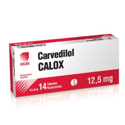 CARVEDILOL CALOX 12 5MG X14 TABLETAS FarmaGO Somos Que Una Farmacia