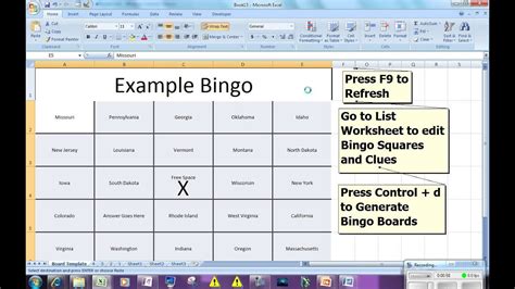 How To Make A Bingo Game In Microsoft Office Excel 2007 9 Steps