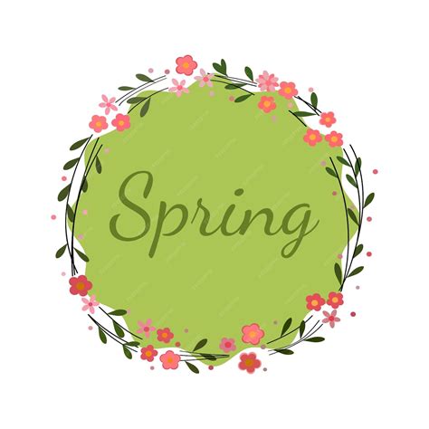 Premium Vector Spring Frame Wreath For Decoration Postcards Posters