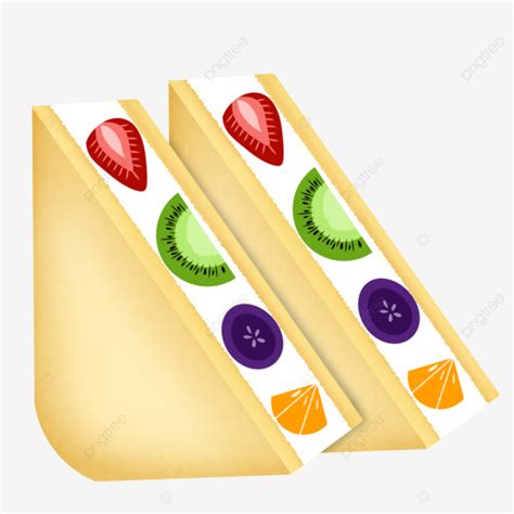 Japanese Fruit Sando Sandwich Bread Food Png Transparent Clipart