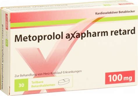 Metoprolol Axapharm Retard Tabletten Mg St Ck In Der Adler Apotheke