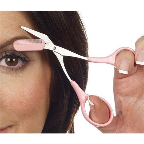 Gujhui Eyebrow Trimmer Scissors With Comb Lady Woman Men Hair Removal