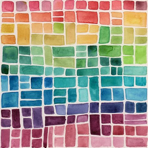 Colorful Watercolor Mosaic Art