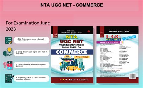 Buy Trueman S NTA UGC NET Commerce Covers 4300 MCQ S With Answers