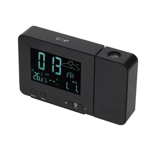 Duokon Horloge USB Réveil à projection 8 Rétroéclairage Température de